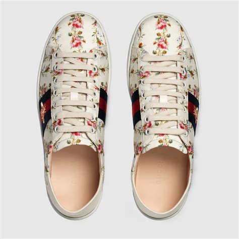 gucci ace rose embroidery